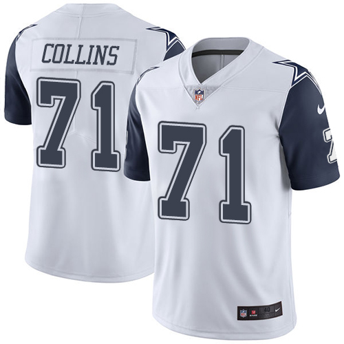 Men's Elite La'el Collins Nike Jersey White - #71 Rush NFL Dallas Cowboys